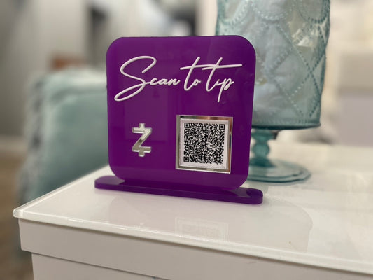 Single Acrylic QR Code Sign