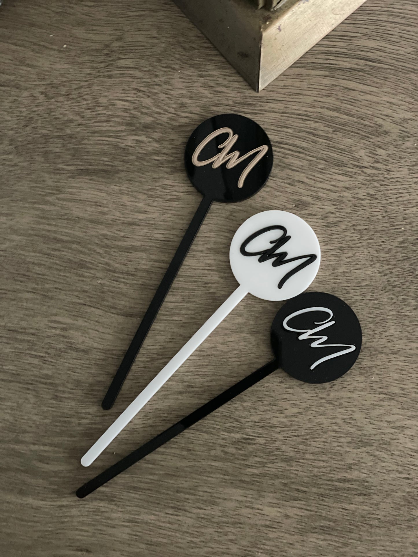 Monogram Acrylic Drink Stirrer