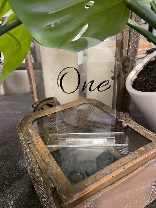 Acrylic Table Number